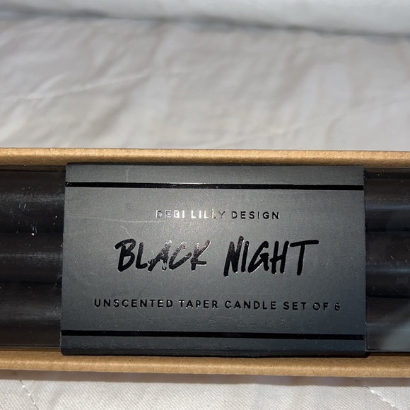 Debi Lilly Design Black Night Unscented Taper Candles 🕯 Set Of 6 New In Box - Picture 4 of 5